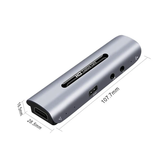 Alt view image 9 of 14 - Z35 HDMI Female + Mic to HDMI Female + Audio + USB HD Video & Audio Capture Card with Loop