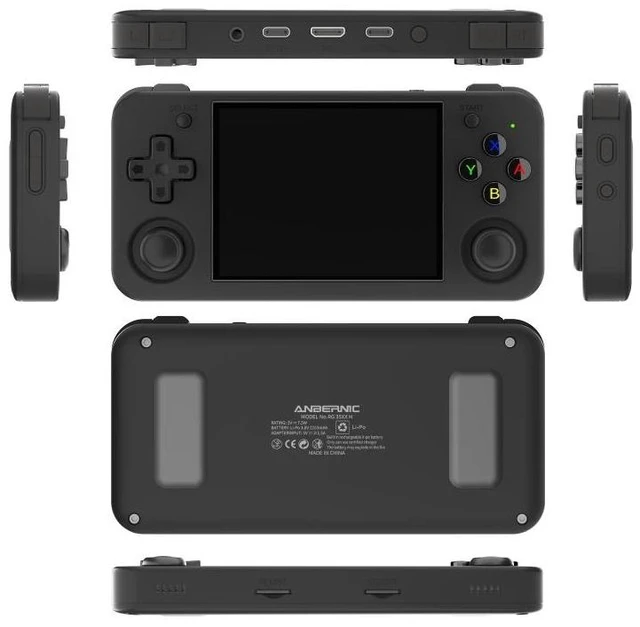 Alt view image 8 of 12 - ANBERNIC RG35XX H Handheld Game Console 3.5 Inch IPS Screen Linux System 64GB+128GB (Black)