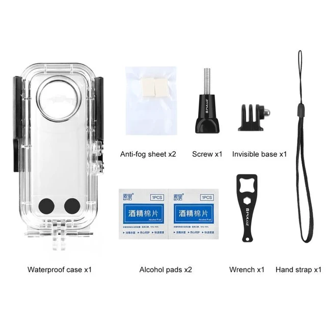 Alt view image 14 of 14 - For Insta360 X3 PULUZ 30m Underwater Waterproof Housing Case