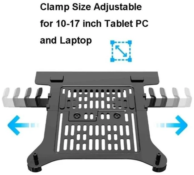 Alt view image 11 of 14 - NB H100-FP For 10-17 inch Gas Spring Mechanism Full Motion Arm VESA Board Desktop Laptop Bracket NB H100-FP