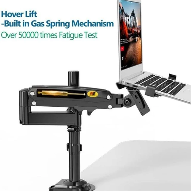 Alt view image 12 of 14 - NB H100-FP For 10-17 inch Gas Spring Mechanism Full Motion Arm VESA Board Desktop Laptop Bracket NB H100-FP