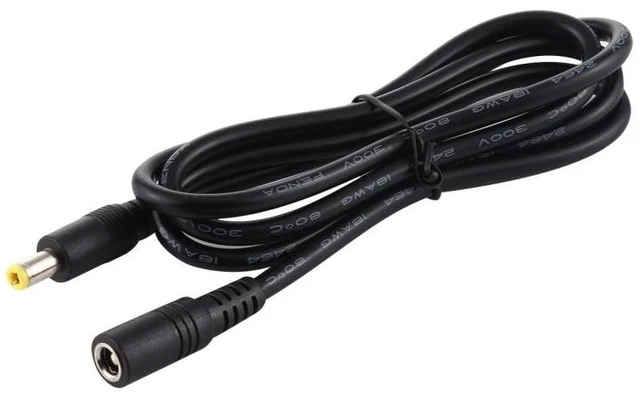 Alt view image 9 of 12 - 8A 5.5 x 2.5mm Female to Male DC Power Extension Cable, Cable Length:10m 10m (Black)