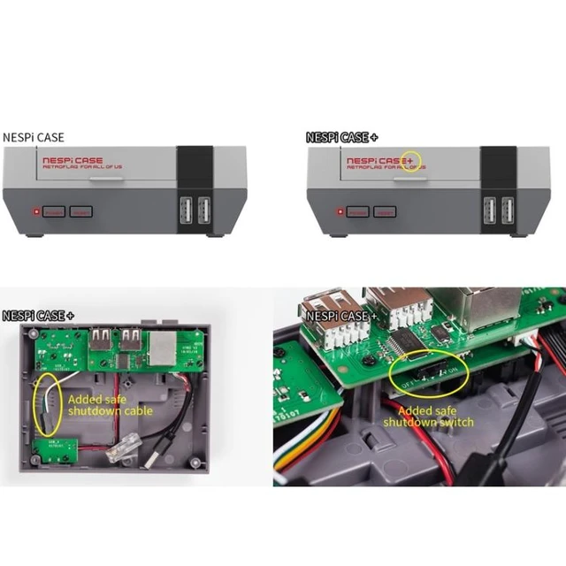 Alt view image 12 of 12 - Retroflag NESPi Case+ Game Console Box With LED Indicator For Raspberry Pi Retroflag NESPi Case+