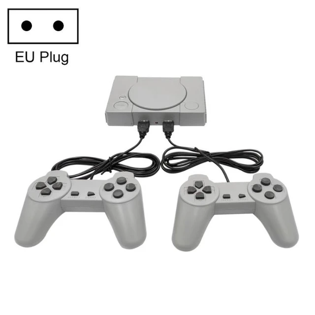 Alt view image 7 of 12 - 8-Bit Mini Double Players TV Game Console Built-in 620 Games PS1 mini (EU Plug) (EU Plug)
