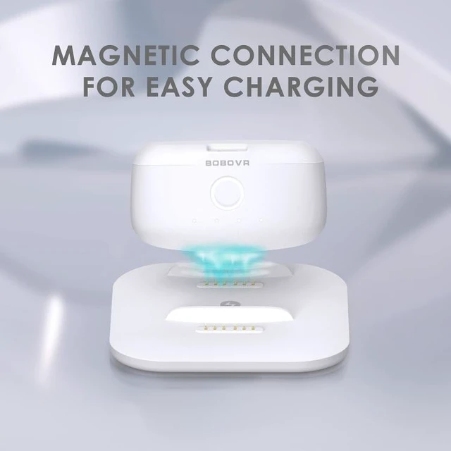 Alt view image 9 of 12 - BOBOVR Twin Charger Station Magnetic Charging Dock for Quest 3 Head Strap B2 Battery Pack