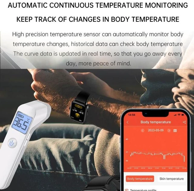 Alt view image 13 of 14 - ET540 1.91 inch IP67 Waterproof Silicone Band Smart Watch, Support ECG / Non-invasive Blood Glucose Measurement ET540 (Blue) (Blue) Black