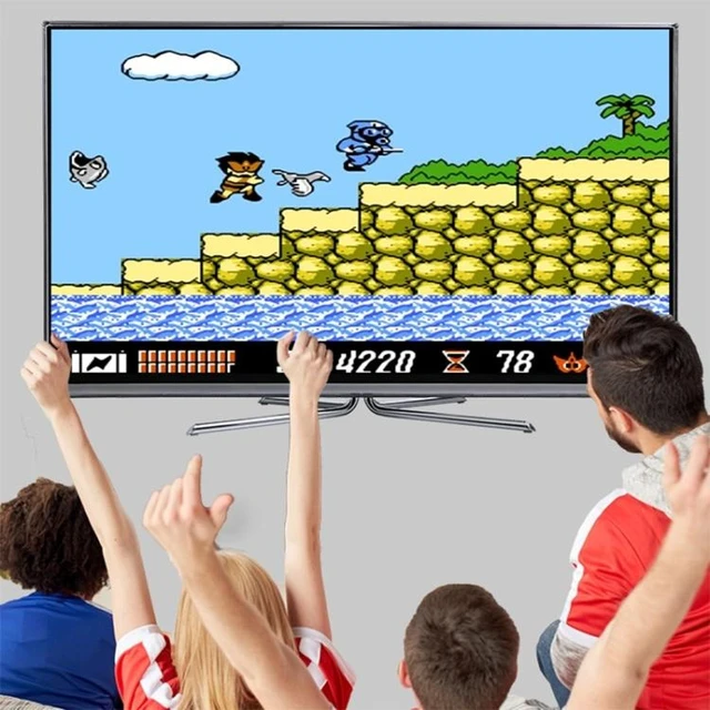 Alt view image 10 of 12 - 8-Bit Mini Double Players TV Game Console Built-in 620 Games PS1 mini (EU Plug) (EU Plug)