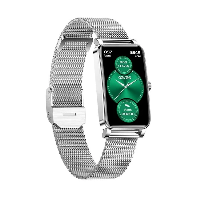 Alt view image 8 of 14 - ZX19 1.45 inch HD Screen Bluetooth 5.0 IP68 Waterproof Women Smart Watch, Support Sleep Monitor / Menstrual Cycle Reminder / Heart Rate Monitor / Blood Oxygen Monitoring, Style: Steel Strap
