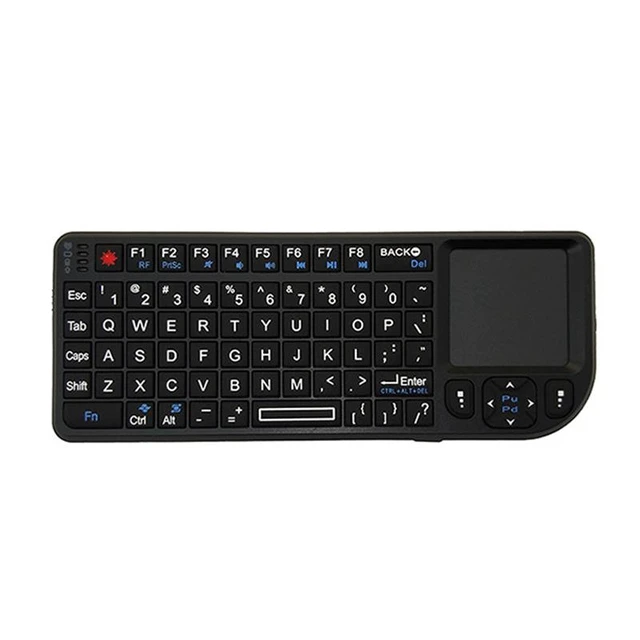 Alt view image 6 of 10 - A8 Mini Wireless Mouse And Keyboard With Laser Touchpad Keyboard, Colour: English White Backlight