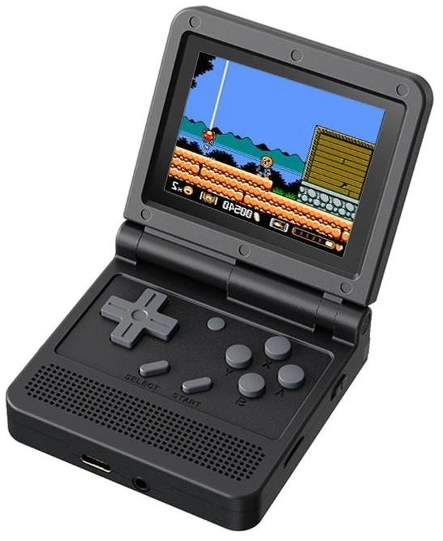Alt view image 8 of 14 - Powkiddy V90 3.0 inch IPS Screen 64-bit Retro Handheld Game Console with 16GB Memory (Black)
