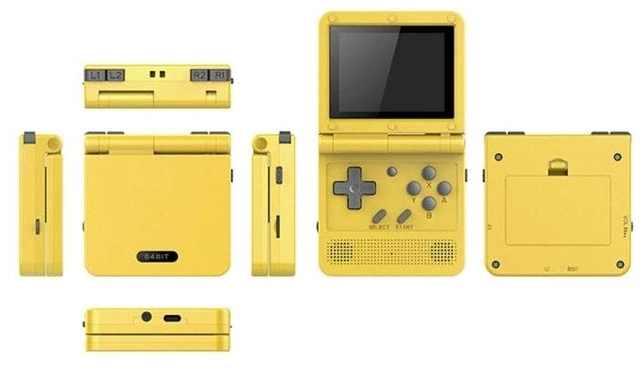 Alt view image 14 of 14 - Powkiddy V90 3.0 inch IPS Screen 64-bit Retro Handheld Game Console with 16GB Memory (Black)