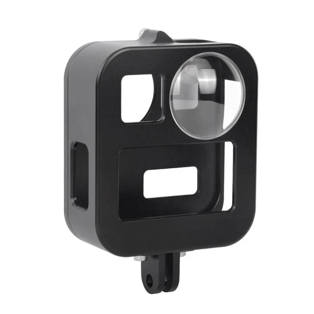 Alt view image 9 of 14 - PULUZ Housing Shell CNC Aluminum Alloy Protective Cage for GoPro Max(Black)