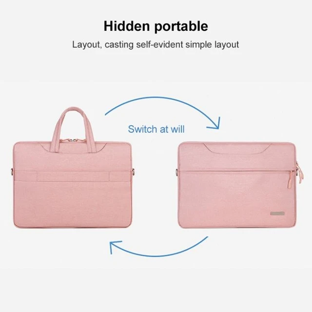 Alt view image 11 of 14 - Handbag Laptop Bag Inner Bag with Shoulder Strap, Size:15.6 inch 15.6 inch (Pink)