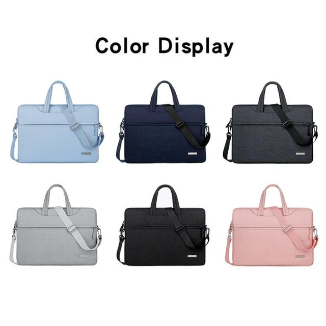 Alt view image 9 of 14 - Handbag Laptop Bag Inner Bag with Shoulder Strap, Size:15.6 inch 15.6 inch (Pink)
