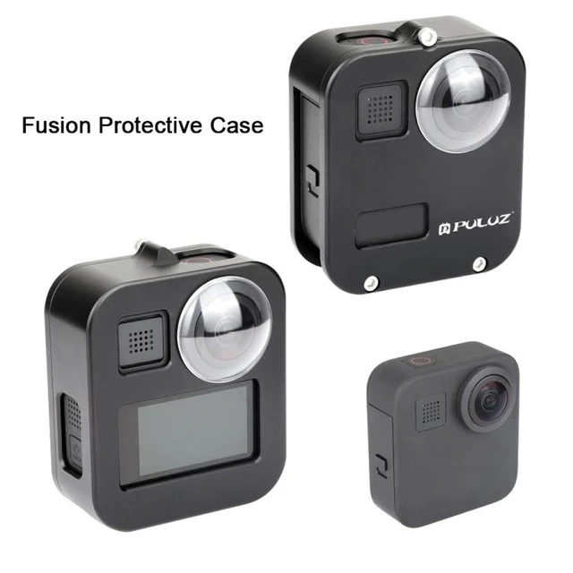 Alt view image 10 of 14 - PULUZ Housing Shell CNC Aluminum Alloy Protective Cage for GoPro Max(Black)