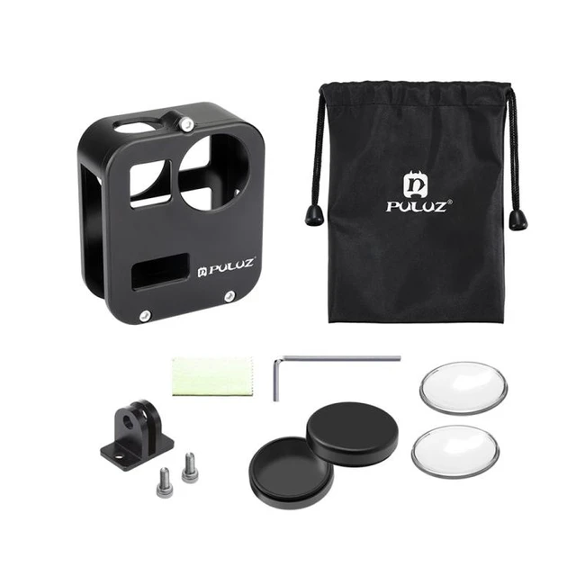 Alt view image 13 of 14 - PULUZ Housing Shell CNC Aluminum Alloy Protective Cage for GoPro Max(Black)