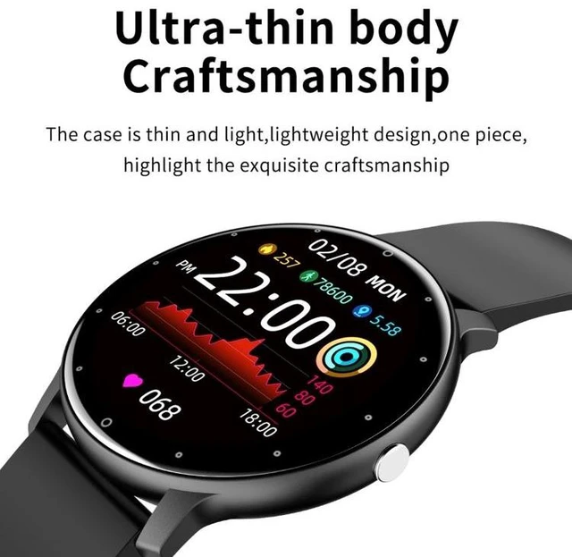 Alt view image 12 of 14 - ZL02 1.28 inch Touch Screen IP67 Waterproof Smart Watch, Support Blood Pressure Monitoring / Sleep Monitoring / Heart Rate Monitoring (Black)