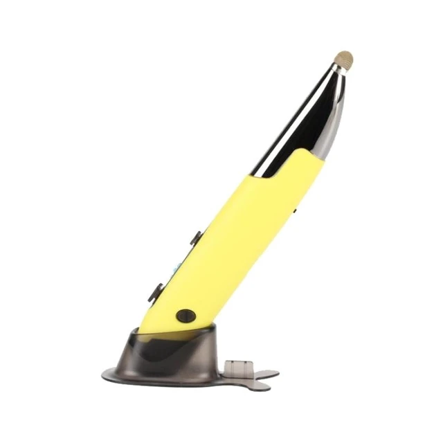 Alt view image 8 of 14 - PR-A19 2.4GHz Wireless Charging Bluetooth Mouse Pen Type Shining Quiet Mouse(Yellow)