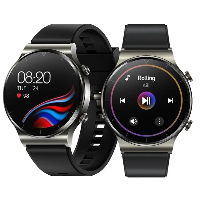 Alt view image 9 of 13 - UM91 TWS Bluetooth Headset Smart Watch MP3 Music Sports Business Bluetooth Call Watch (Black)