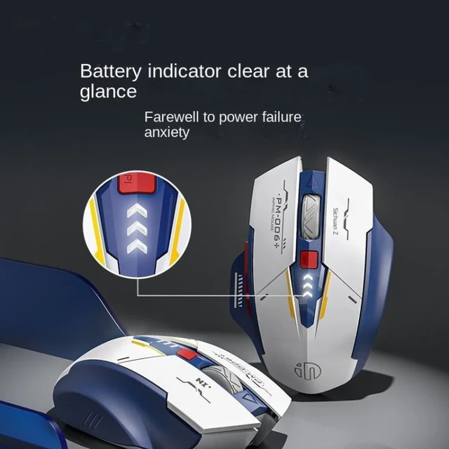 Alt view image 11 of 14 - Inphic F9 Mecha Wireless Mouse Charging Office Game Mouse F9 Mecha (Single Model 2.4G)