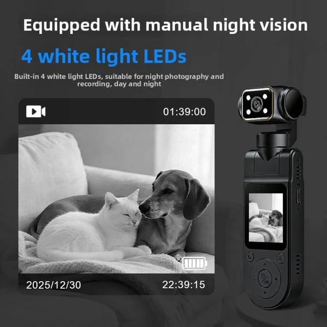 Alt view image 11 of 14 - X20 HD Lens Body Camera Portable Infrared Night Vision Recording Action Camera 1080P+WFIF