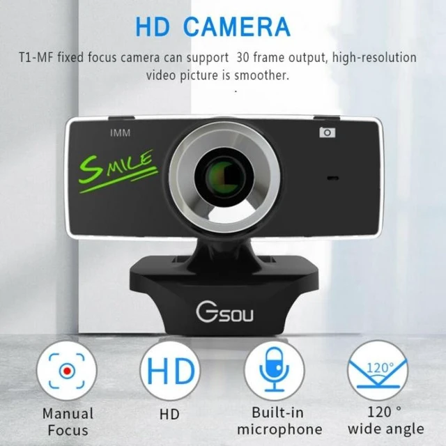 Alt view image 9 of 14 - Gsou B18S HD Webcam Built-in Microphone Smart Web Camera USB Streaming Live Camera With Noise Cancellation