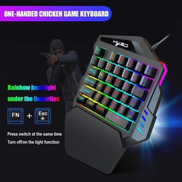 Alt view image 11 of 14 - HXSJ P8+V100+A883 Keyboard Mouse Converter + One-handed Keyboard + Programming Gaming Mouse Set P8+V100+A883