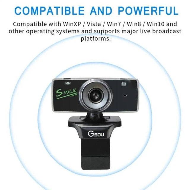 Alt view image 11 of 14 - Gsou B18S HD Webcam Built-in Microphone Smart Web Camera USB Streaming Live Camera With Noise Cancellation
