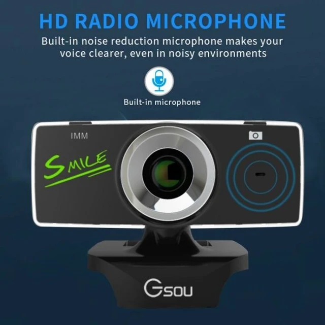 Alt view image 12 of 14 - Gsou B18S HD Webcam Built-in Microphone Smart Web Camera USB Streaming Live Camera With Noise Cancellation