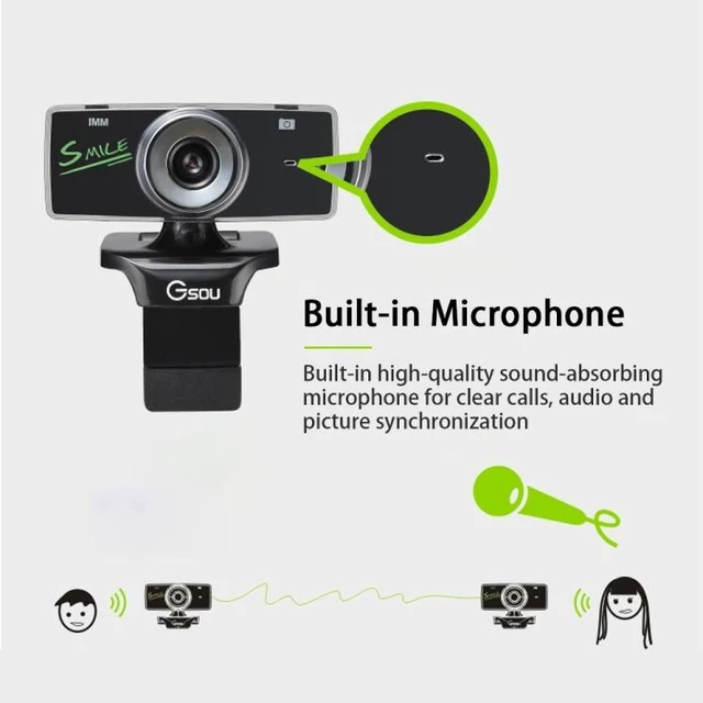Alt view image 13 of 14 - Gsou B18S HD Webcam Built-in Microphone Smart Web Camera USB Streaming Live Camera With Noise Cancellation