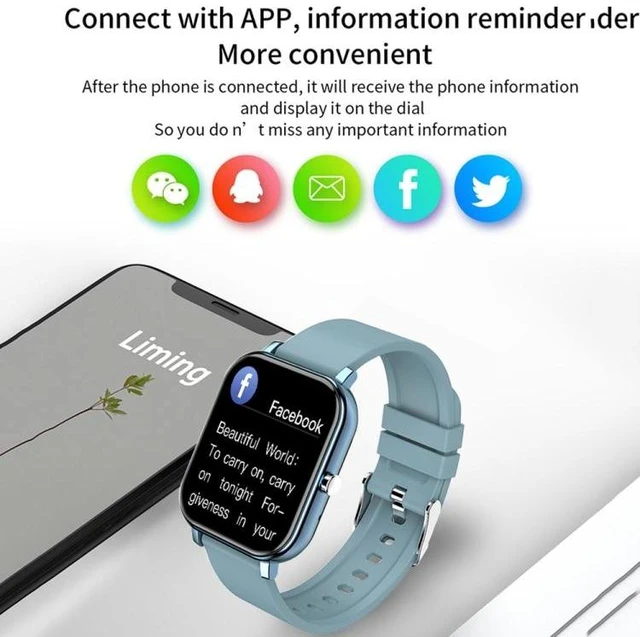 Alt view image 13 of 14 - H10 1.69 inch Screen Bluetooth Call Smart Watch, Support Heart Rate/Blood Pressure/Sleep Monitoring, Color: Black Net+Silicone Black Net+Silicone