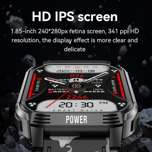 Alt view image 9 of 14 - LEMFO LT08 1.85 inch TFT Screen Smart Watch Supports Bluetooth Calls (Gun Black)