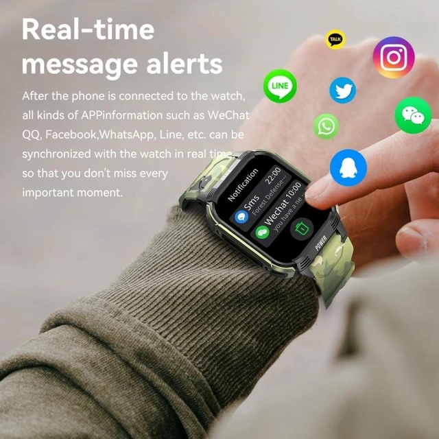 Alt view image 12 of 14 - LEMFO LT08 1.85 inch TFT Screen Smart Watch Supports Bluetooth Calls (Gun Black)