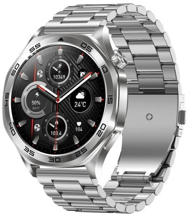 Alt view image 8 of 14 - AK83 BT Call Smart Watch, Support Blood Pressure / Heart Rate / Sports Health Monitoring Fitness Tracker (Steel 3-Bead Steel)