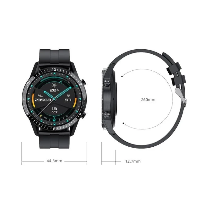 Alt view image 10 of 14 - I9 1.5 Inch Heart Rate/Blood Pressure/Blood Oxygen Monitoring Watch, Color: Black Steel Black Steel