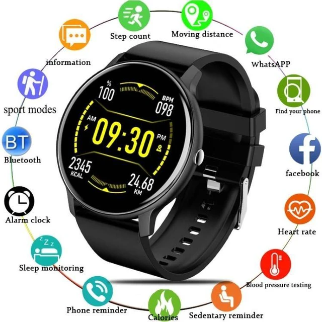Alt view image 11 of 14 - BW0223 Heart Rate/Blood Oxygen/Blood Pressure Monitoring Bluetooth Smart Calling Watch, Color: Silicone Black Silicone Black