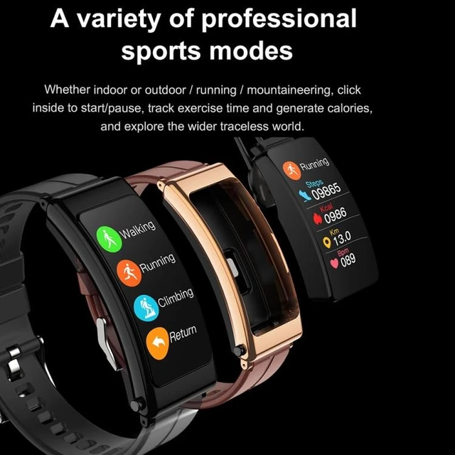 Alt view image 11 of 14 - K13 1.14 inch Silicone Band Earphone Detachable Smart Watch Support Bluetooth Call Silicone Band (Black Silver) (Black Silver)