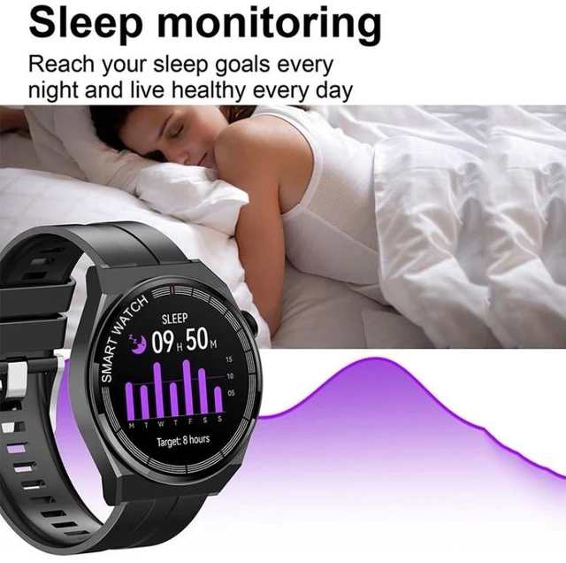 Alt view image 14 of 14 - GT3 Smart Bracelet, 1.5 inch Smart Watch, Bluetooth Call / Heart Rate / Blood Pressure / Blood Oxygen (Black)