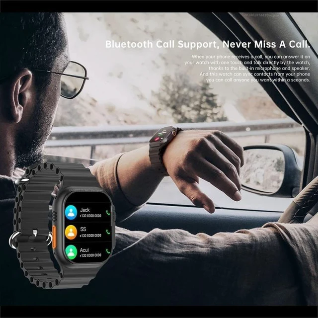 Alt view image 12 of 14 - W800 Ultra 2.02 inch Color Screen Smart Watch,Support Heart Rate Monitoring / Blood Pressure Monitoring (Black)
