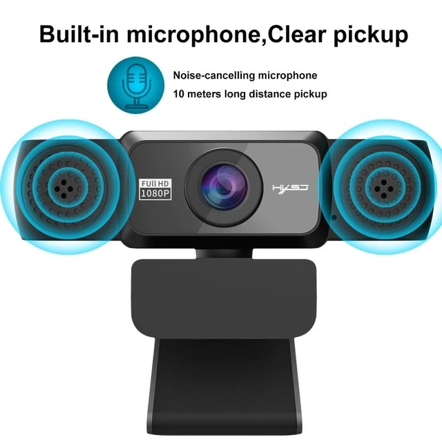 Alt view image 12 of 14 - HXSJ S5 1080P Adjustable HD Video Webcam PC Camera with Microphone(Black)