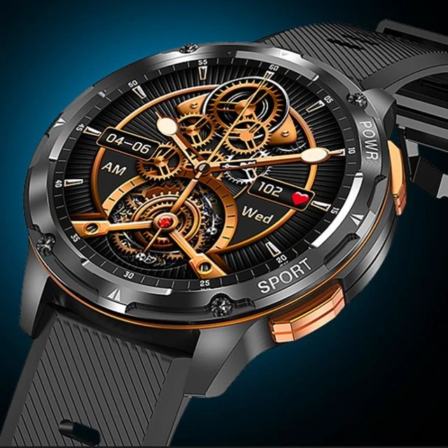 Alt view image 12 of 14 - LEMFO AK59 1.43 inch AMLOED Round Screen Steel Strap Smart Watch (Gold)