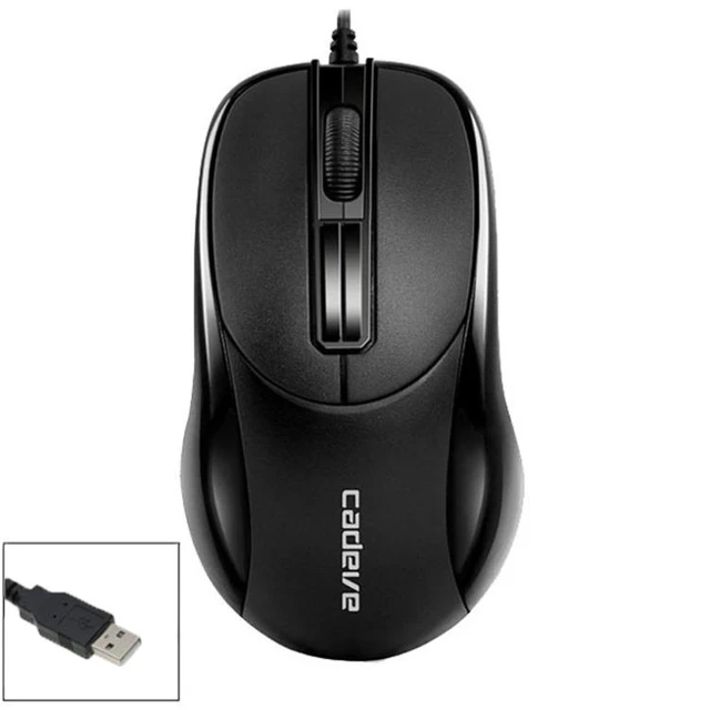 Alt view image 6 of 10 - 2 PCS Cadeva 006 3 Keys Wired Mouse Household Computer Mouse(USB Interface)