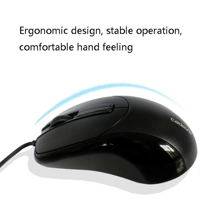 Alt view image 8 of 10 - 2 PCS Cadeva 006 3 Keys Wired Mouse Household Computer Mouse(USB Interface)
