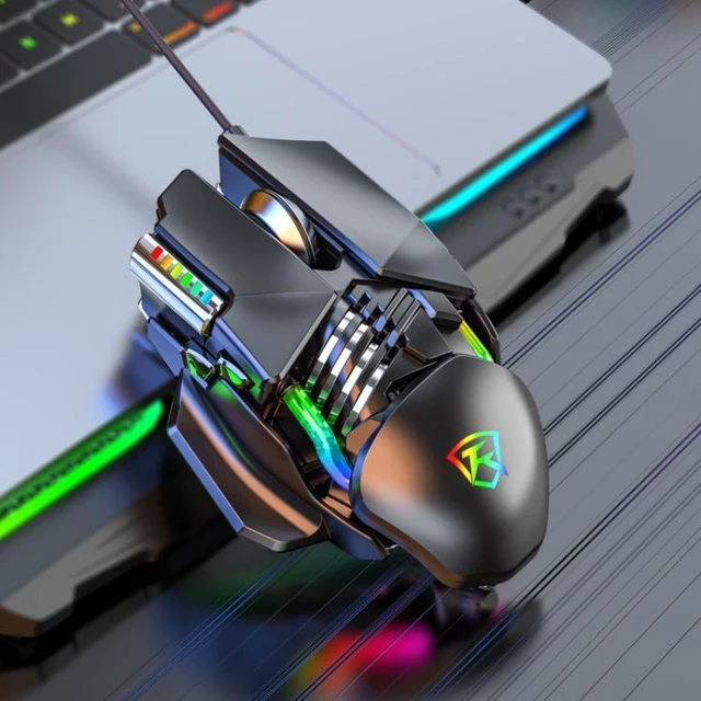 Alt view image 7 of 12 - Y-FRUITFUL P3 6 Keys RGB Lighting Adjustable Wired Mouse(Black)