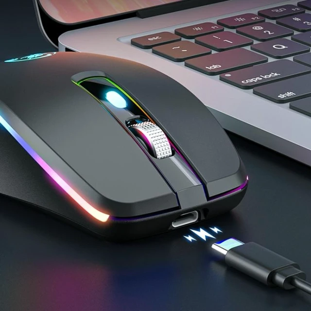 Alt view image 11 of 14 - iMICE G903 Bluetooth Dual Mode 6-key Silent Wireless Gaming Mouse(Silver)
