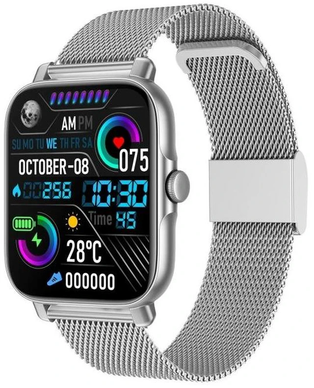 Alt view image 8 of 14 - GT30 1.69 inch TFT Screen Smart Watch, Steel Bnad IP67 Waterproof Support Bluetooth Call / Multiple Sports Modes Steel Bnad (Silver)