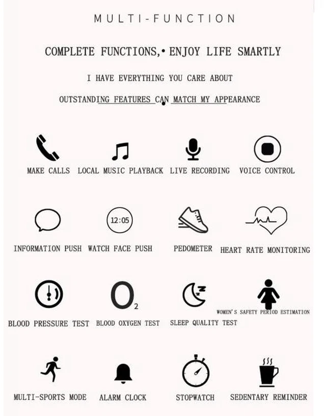 Alt view image 9 of 14 - Z73 1.09 inch Touch Screen Smart Bracelet, Support Sleep Monitoring / Heart Rate Monitoring / Voice Control / Women Menstrual Cycle Reminder (Pink)