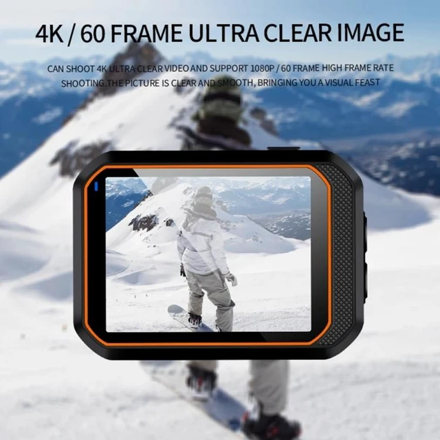 Alt view image 12 of 14 - SC002-12 4K Outdoor Sports Camera WiFi Diving Waterproof Mini Camera Black (Black)