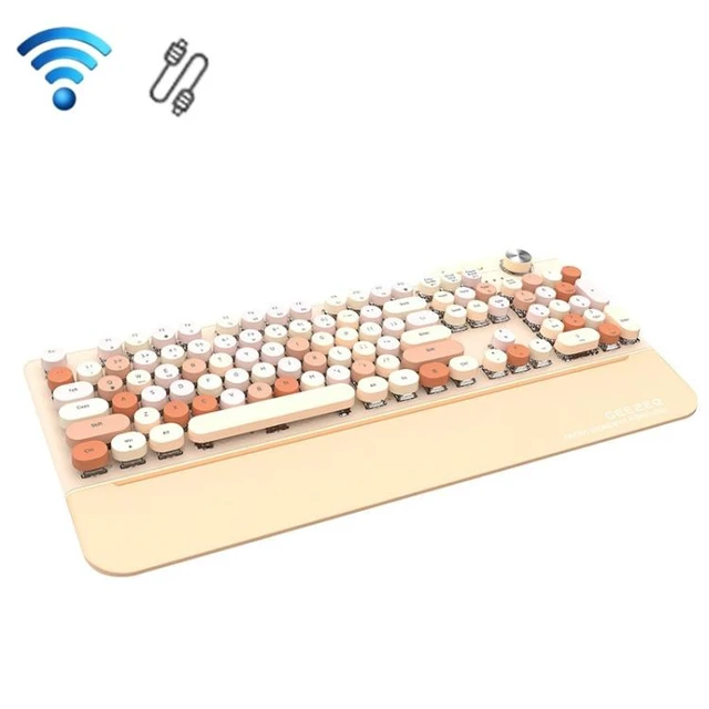 Alt view image 7 of 12 - Mofii GEEZER G7 107 Keys Wired / Wireless / Bluetooth Three Mode Mechanical Keyboard, Cable Length: 1.5m