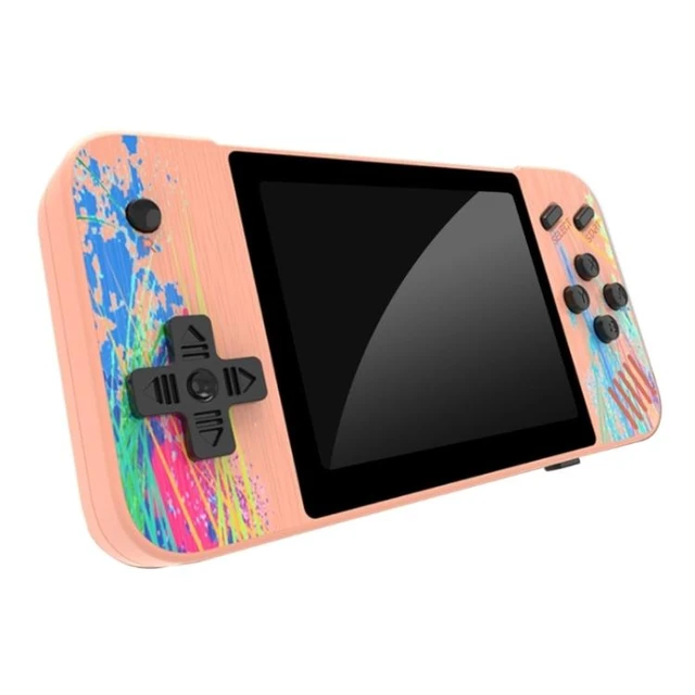Alt view image 8 of 14 - G3 Macaron 3.5 inch Screen Handheld Game Console Built-in 800 Games Single Player / Pink (Pink)